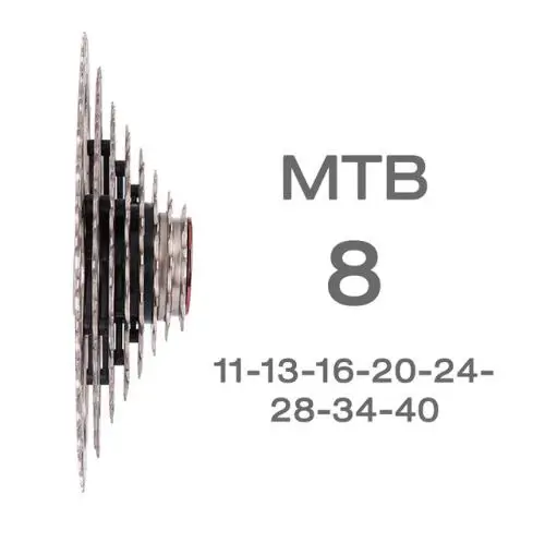 Запчасти для горного велосипеда MTB 8s 8speed 40T свободное колесо кассета 11-40T