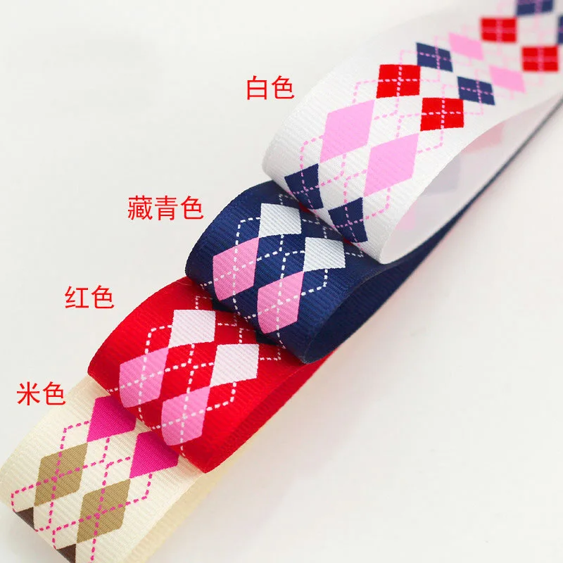 (1 Meter/lot) 25mm Rhombus Grid Printed Ribbon for DIY Wedding Home Decoration Gift Wrapping Christmas Ribbons Handmade Material
(1 Meter/lot) 25mm Rhombus Grid Printed Ribbon for DIY Wedding Home Decoration Gift Wrapping Christmas Ribbons Handmade Material