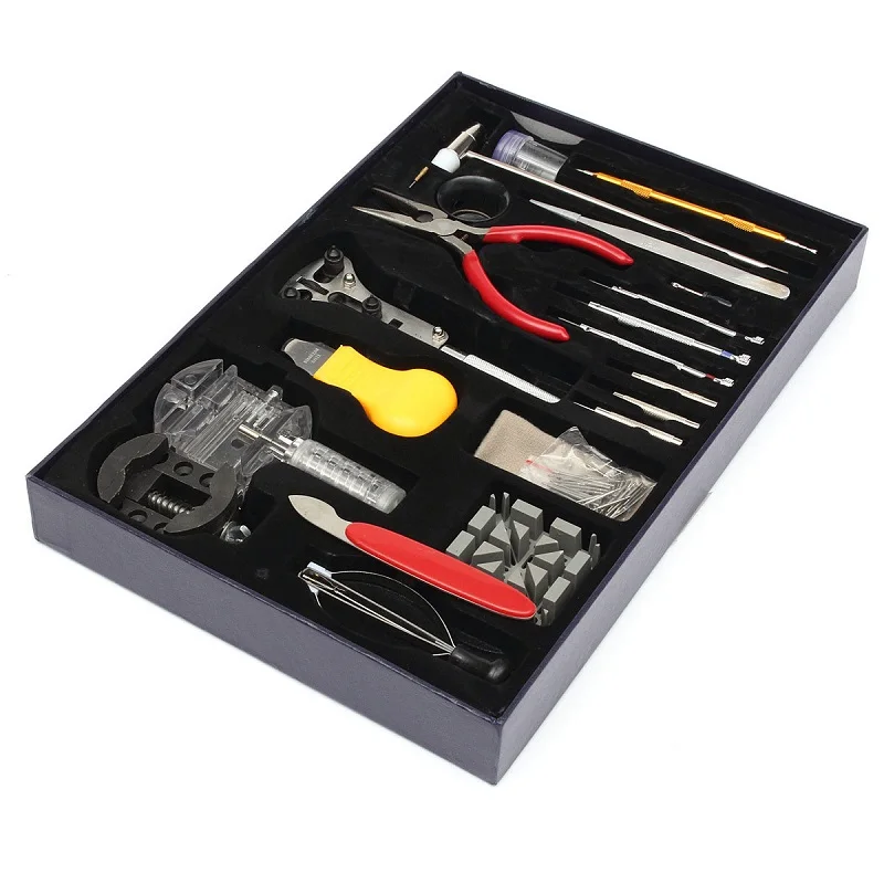 155Pcs/Set Set Repair Table Tools Watch Spring Bar Remove Link Gereedschap Watchmaker Case Opene Storage Practical 34cm*23cm*4cm
155Pcs/Set Set Repair Table Tools Watch Spring Bar Remove Link Gereedschap Watchmaker Case Opene Storage Practical 34cm*23cm*4cm