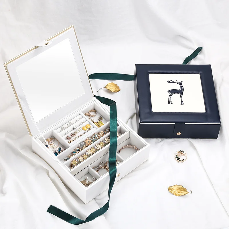 free shipping new style double-layer portable travel jewelry box PU leather display organizer lockers earrings necklace rings
free shipping new style double-layer portable travel jewelry box PU leather display organizer lockers earrings necklace rings
