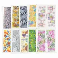 50 Sheets Mixed Styles Leopard Flower Lattice Designs DIY Decals Nails Art Water Transfer Printing Stickers Tools For Nails