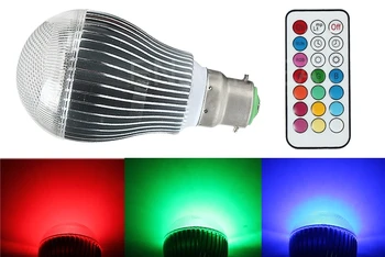 Super Bright New 9W B22 Remote Control Color Changing LED Lamp Bulb RGB Color Light Aluminum and Remote Controller
Super Bright New 9W B22 Remote Control Color Changing LED Lamp Bulb RGB Color Light Aluminum and Remote Controller