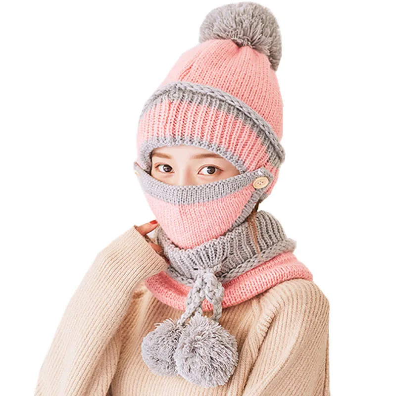 New 2017 Winter Warm Women Knitted Scarf and Hat Set Women Neckerchief Fur Ball Snowflake Thick Female Gorro
New 2017 Winter Warm Women Knitted Scarf and Hat Set Women Neckerchief Fur Ball Snowflake Thick Female Gorro
