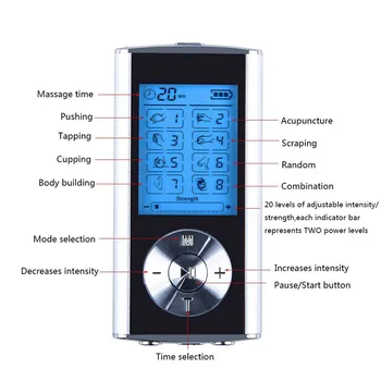 Mini Dual Output 8 Modes LCD Backlight Screen Digital Therapy Body Massage Electrical Therapeutic Muscle Stimulator Tens Unit
Mini Dual Output 8 Modes LCD Backlight Screen Digital Therapy Body Massage Electrical Therapeutic Muscle Stimulator Tens Unit