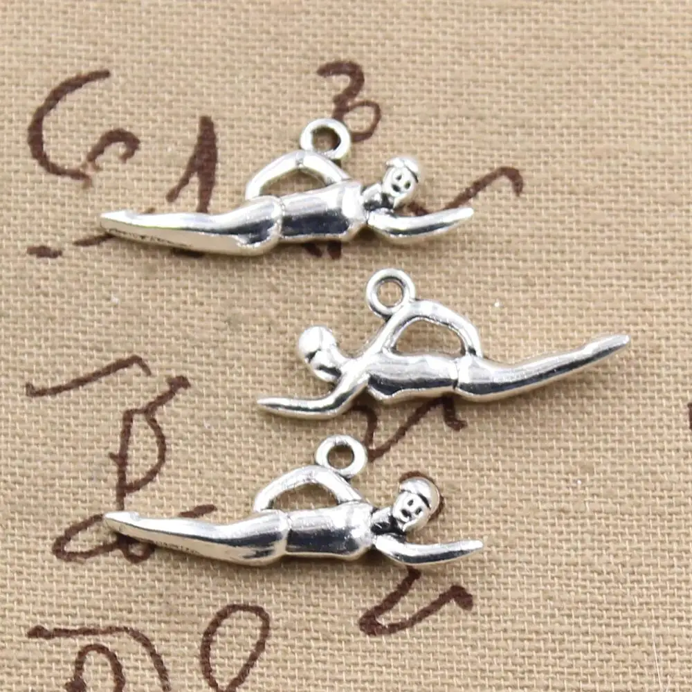 20pcs Charms Swimming Swimmer Sporter 29x11mm Antique Silver Color Pendants Making DIY Handmade Tibetan Silver Color Jewelry
20pcs Charms Swimming Swimmer Sporter 29x11mm Antique Silver Color Pendants Making DIY Handmade Tibetan Silver Color Jewelry