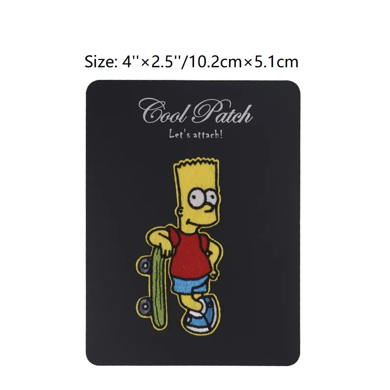 4" Bart Skate board Family iron on patches tv movie series cartoon figure badge diy applique party favor gift
4" Bart Skate board Family iron on patches tv movie series cartoon figure badge diy applique party favor gift