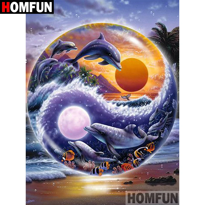 HOMFUN 5D DIY Diamond Painting Full Square/Round Drill "Animal dolphin" 3D Embroidery Cross Stitch gift Home Decor A02659
HOMFUN 5D DIY Diamond Painting Full Square/Round Drill "Animal dolphin" 3D Embroidery Cross Stitch gift Home Decor A02659