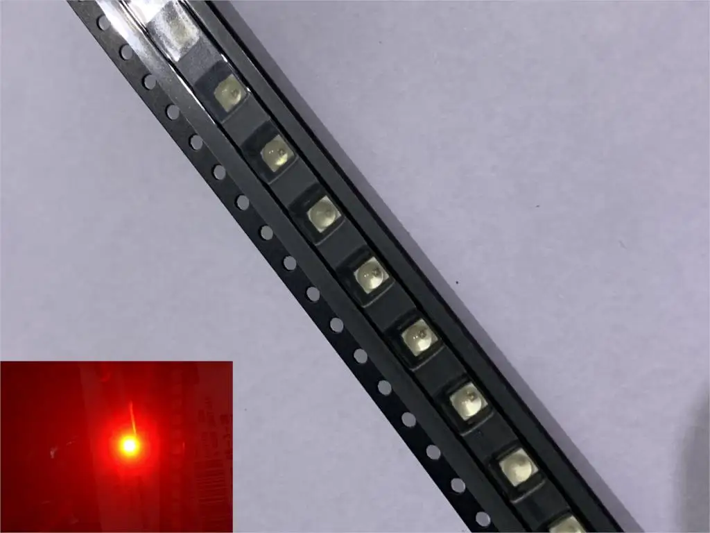 100PCS 3528 RED SMD LED Super Power PLCC-4 Visible Tot View 4600-6000mcd diode with spheric surface | Инструменты