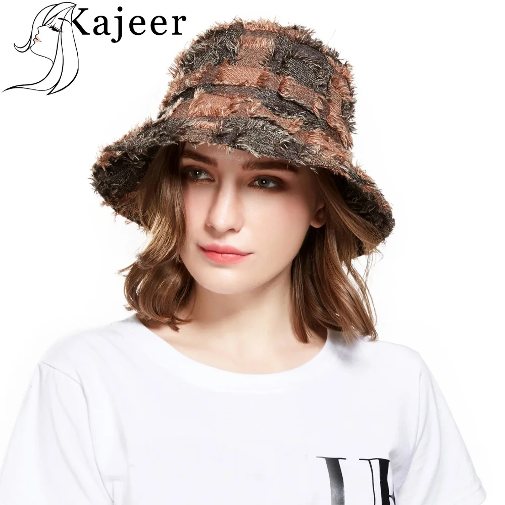 Kajeer Splice Flat Lady Autumn Beach Wide Brim Fisherman Hat Adult Women Fashion Sun Cap Cotton Outdoor Shabby Spring Bucket Hat
Kajeer Splice Flat Lady Autumn Beach Wide Brim Fisherman Hat Adult Women Fashion Sun Cap Cotton Outdoor Shabby Spring Bucket Hat