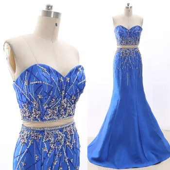 MACloth Royal Blue Mermaid Strapless Floor-Length Long Crystal Satin Prom Dresses Dress M 265943 Clearance
MACloth Royal Blue Mermaid Strapless Floor-Length Long Crystal Satin Prom Dresses Dress M 265943 Clearance