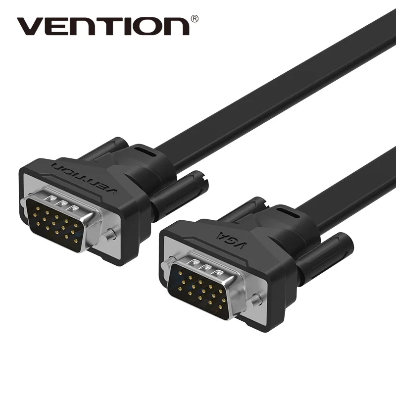 

Vention 15M VGA to VGA Flat Cable Male to Male 15 Pin Extension Monitor Cable High Premium HDTV VGA Cabo 1m/2m/3m/5m/8m