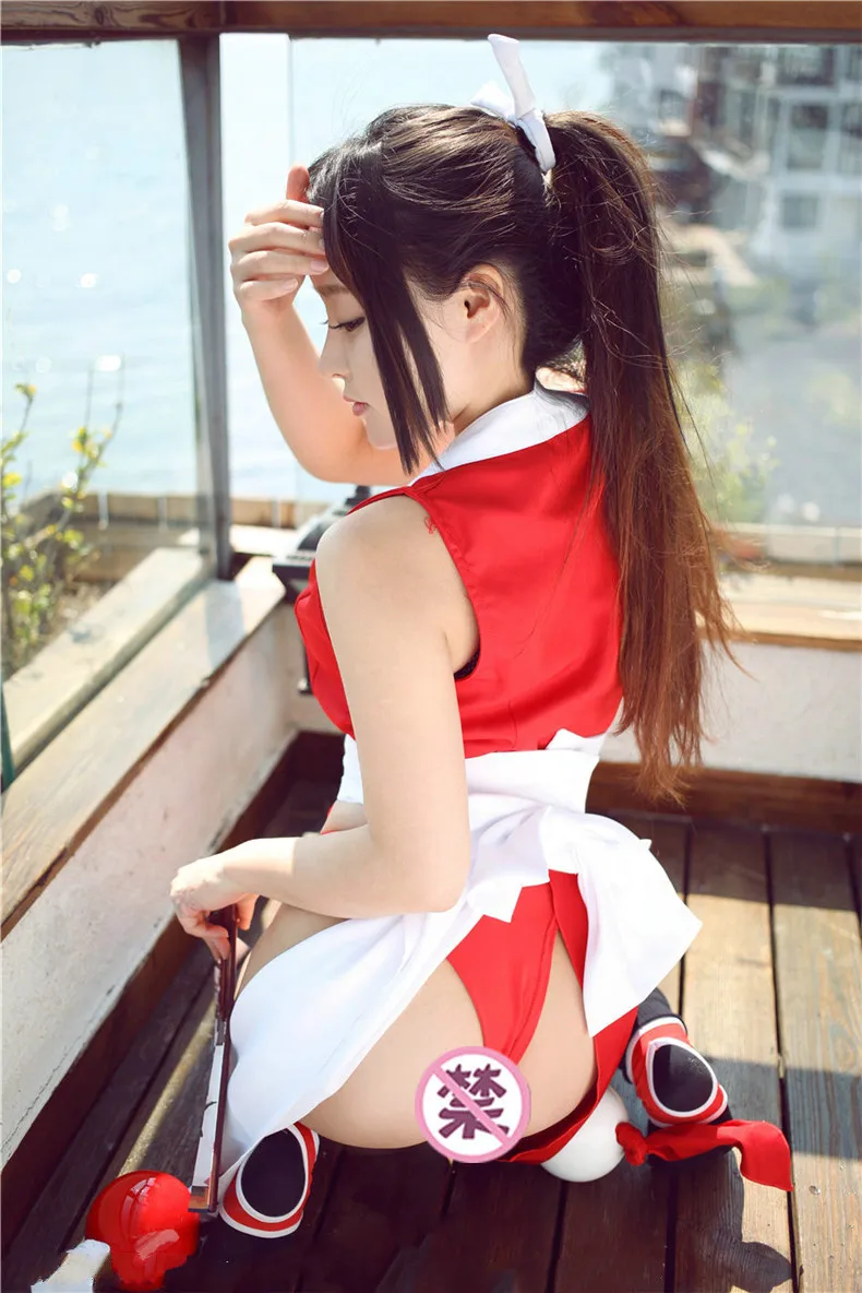 アニメゲームファイターズ不知火舞コスプレセクシーな服フルセットパフォーマンス服 Tバック段落 Gooum