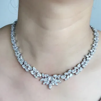 CLEAR BEST QUALITY BRILLIANT CRYSTAL ZIRCON EARRINGS AND NECKLACE JEWELRY SET WEDDING DRESS ACCESSARIES
CLEAR BEST QUALITY BRILLIANT CRYSTAL ZIRCON EARRINGS AND NECKLACE JEWELRY SET WEDDING DRESS ACCESSARIES