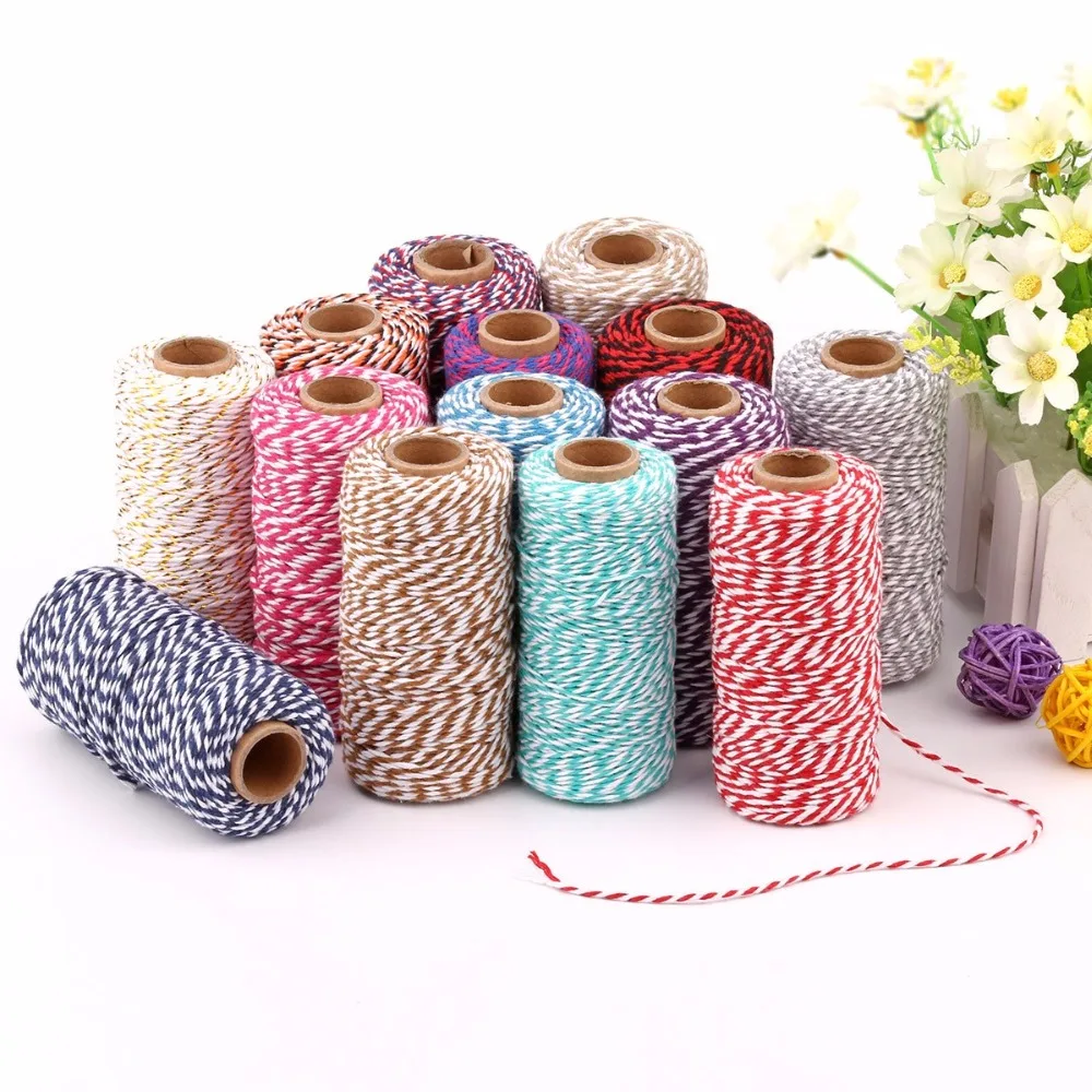 100M/Roll Two Strands Colored Cotton Cords Wedding Birthday Party DIY Craft Decorations Rope Gift Wrapping Rope Hang Tag Cords
100M/Roll Two Strands Colored Cotton Cords Wedding Birthday Party DIY Craft Decorations Rope Gift Wrapping Rope Hang Tag Cords