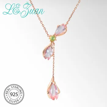 L&zuan Rose Gold Pink Quartz Pendant & Necklaces for Women 925 Sterling Silver Blossom Pendant Green Zirconia Fine Jewelry
L&zuan Rose Gold Pink Quartz Pendant & Necklaces for Women 925 Sterling Silver Blossom Pendant Green Zirconia Fine Jewelry