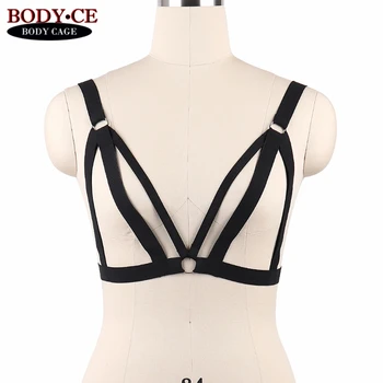 Womens Sexy Body Harness Lingerie Bondage Bra Elastic Strappy Tops Cage Triangle Halter Bustier Fetish Burlesque dance Rave Wear 
Womens Sexy Body Harness Lingerie Bondage Bra Elastic Strappy Tops Cage Triangle Halter Bustier Fetish Burlesque dance Rave Wear