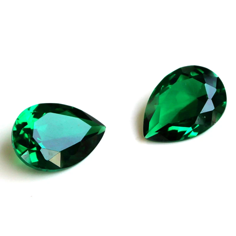 Фото 3x5 4x6 pear shape green cz & nano gemstone color stone wholesale price | Украшения и аксессуары