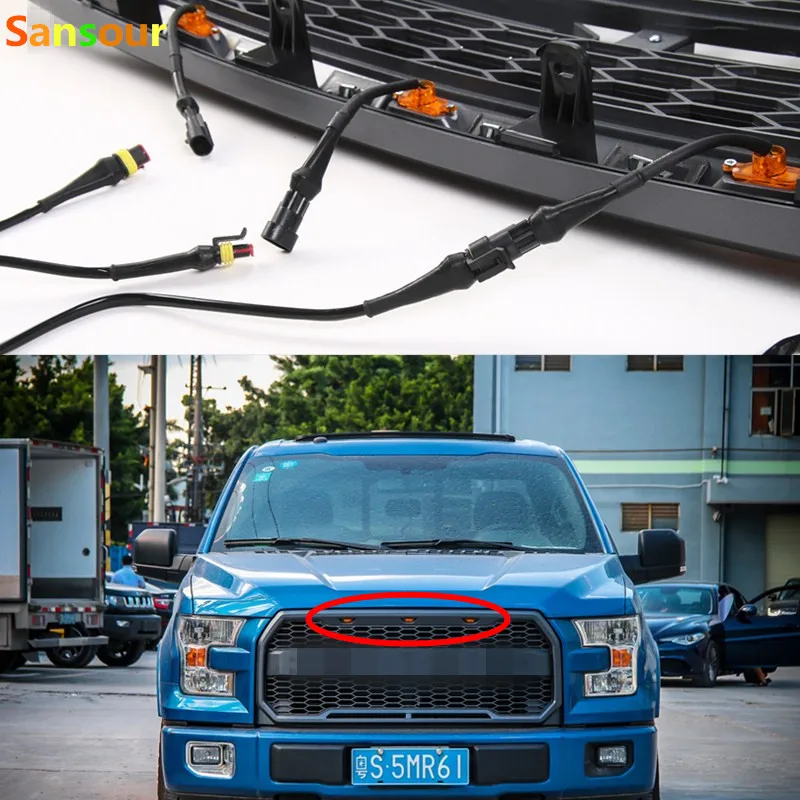 Sansour For Ford F150 Raptor2015 2016 Front Bottom Grille Light Bar Work Light Decorative Signal Lamp Car Light Accessories 3pcs
Sansour For Ford F150 Raptor2015 2016 Front Bottom Grille Light Bar Work Light Decorative Signal Lamp Car Light Accessories 3pcs