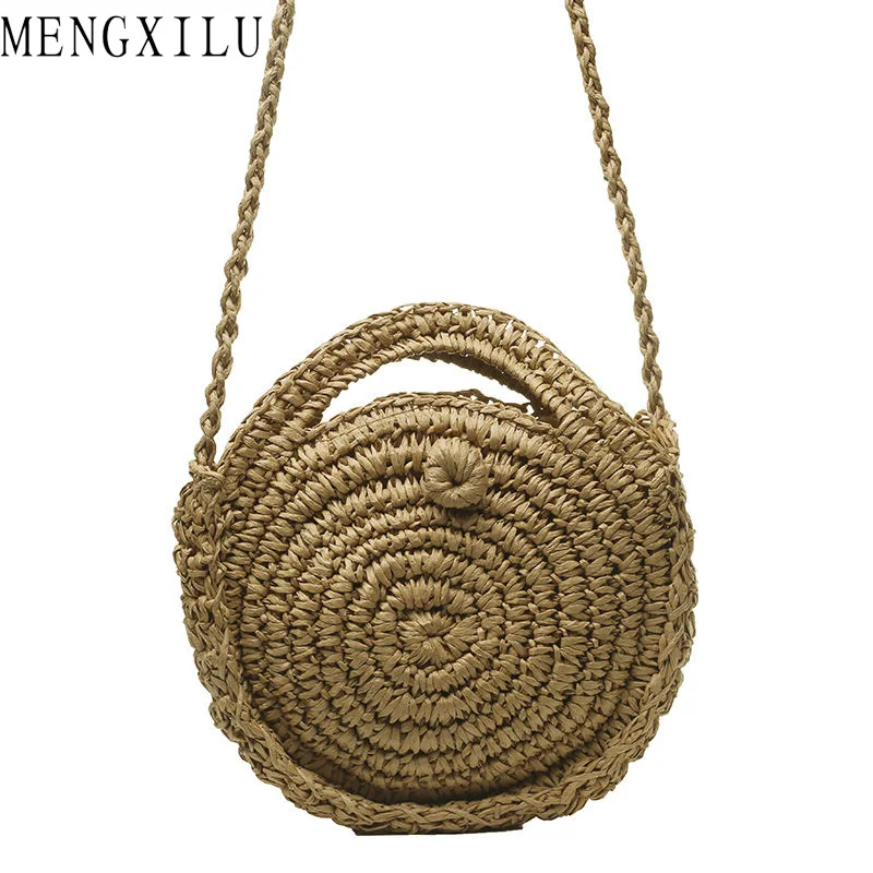 MENGXILU Summer Beach Travel Shoulder Bag Straw Circular Casual Crossbody Bag Cell Phone Pocket Teenager Girls Messenger Bag Sac
MENGXILU Summer Beach Travel Shoulder Bag Straw Circular Casual Crossbody Bag Cell Phone Pocket Teenager Girls Messenger Bag Sac