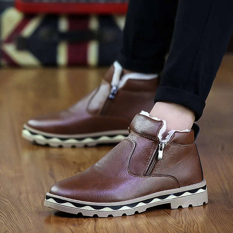 Winter New Hot Men's Casual Warm Korean Version Of The Trend Non-slip Plus Cotton Side Zipper Student Snow Boots Waterproof
Winter New Hot Men's Casual Warm Korean Version Of The Trend Non-slip Plus Cotton Side Zipper Student Snow Boots Waterproof