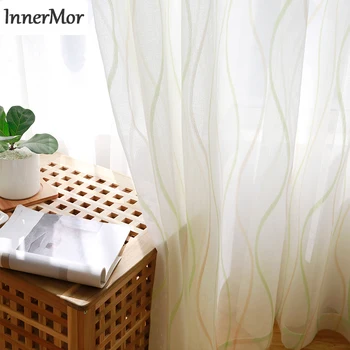 Innermor White Tulle Curtains For Living room Jacquard Wave for kitchen Four Colors Wave Tulle Sheer for bedroom Customized
Innermor White Tulle Curtains For Living room Jacquard Wave for kitchen Four Colors Wave Tulle Sheer for bedroom Customized