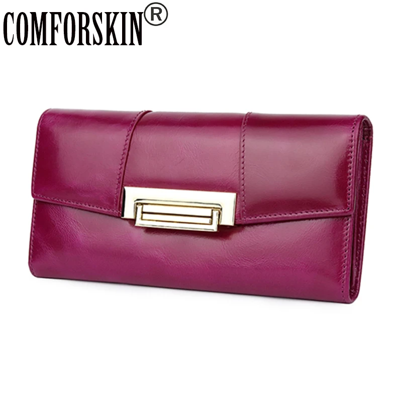 COMFORSKIN Luxurious 100% Oil Waxing Leather Multi-function Long Retro Women Wallets European And American Cowhide Clutch Purses
COMFORSKIN Luxurious 100% Oil Waxing Leather Multi-function Long Retro Women Wallets European And American Cowhide Clutch Purses
