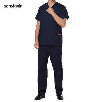 Summer Medical Scrubs Men Nurse Uniform Coat+PantS-2XLShort Sleeve Men V-neck Short Surgical Gown Beauty Salon Clothing Hospital
Summer Medical Scrubs Men Nurse Uniform Coat+PantS-2XLShort Sleeve Men V-neck Short Surgical Gown Beauty Salon Clothing Hospital