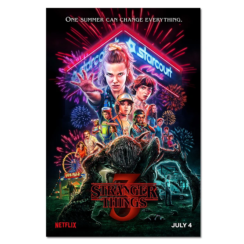 Stranger Things Poster Season 3 2 1 Characters Posters TV Movie Prints Silk Wall Art For Living Room Bedroom Decor 40x60 50x75cm
Stranger Things Poster Season 3 2 1 Characters Posters TV Movie Prints Silk Wall Art For Living Room Bedroom Decor 40x60 50x75cm