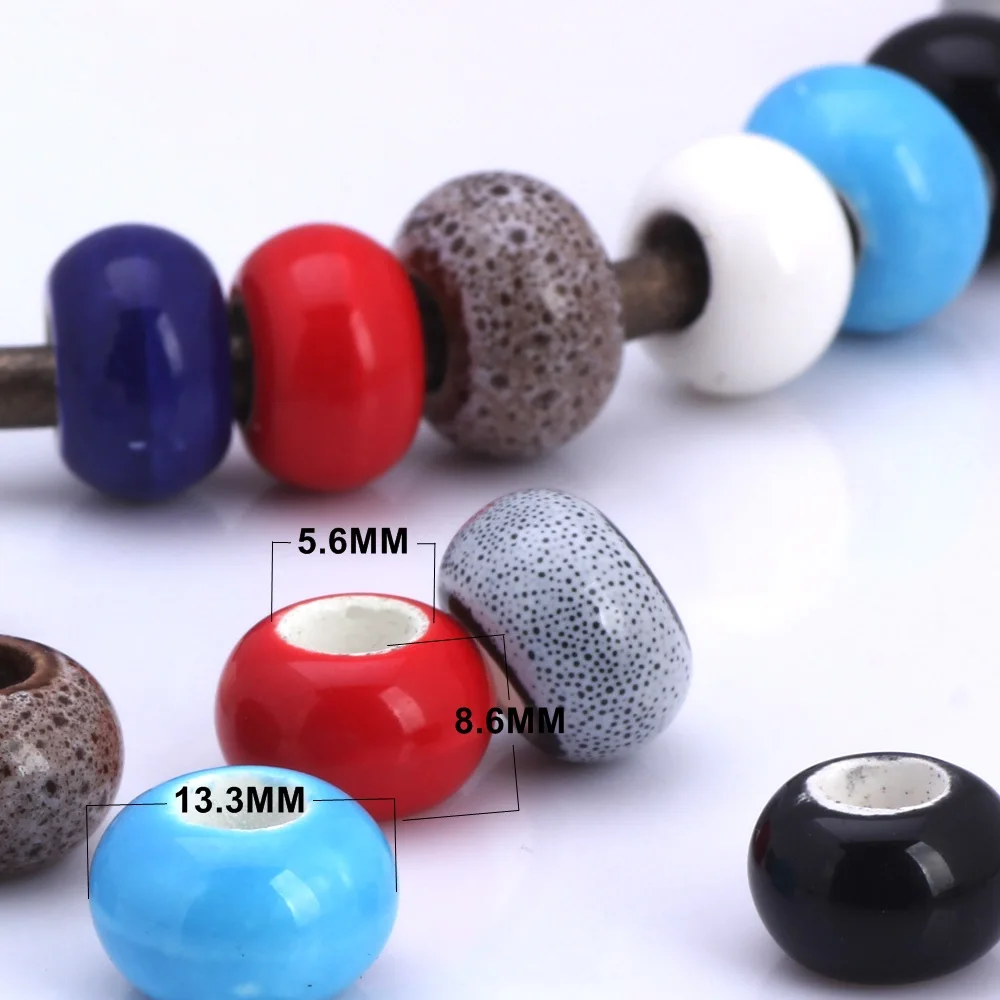OlingArt 13*8MM 10pcs/lot Mixed Candy colors Ceramic round hole 5mm beads Necklace Bracelet DIY Jewelry Making Leather rope
OlingArt 13*8MM 10pcs/lot Mixed Candy colors Ceramic round hole 5mm beads Necklace Bracelet DIY Jewelry Making Leather rope