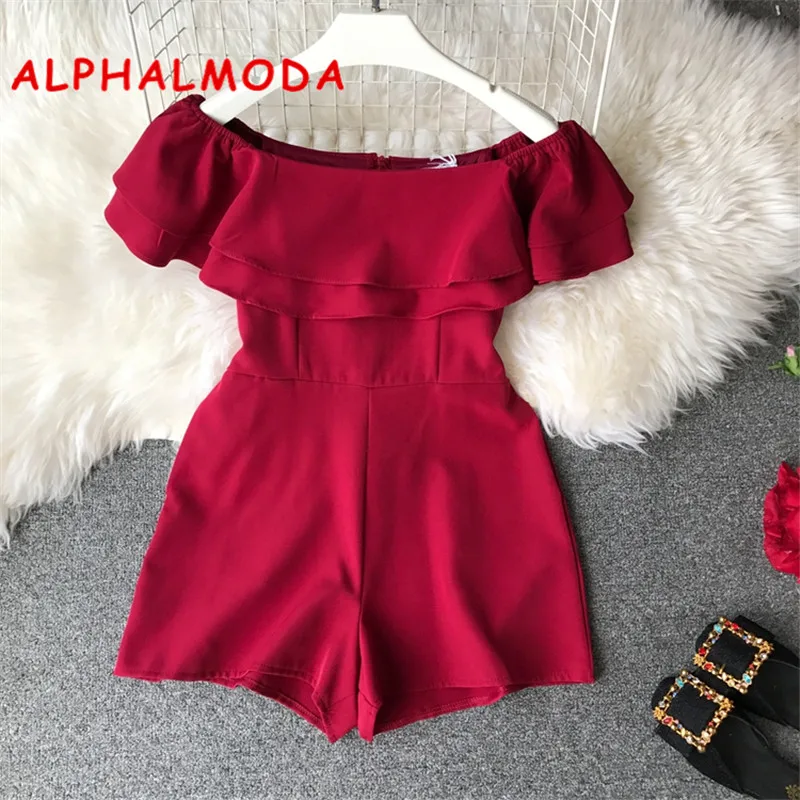 ALPHALMODA 2019 New Type High-waist Slim Ruffled Playsuits High Waist Broad-legged Solid Fashion Women Playsuits
ALPHALMODA 2019 New Type High-waist Slim Ruffled Playsuits High Waist Broad-legged Solid Fashion Women Playsuits