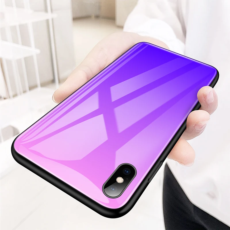 Colorful Gradient Tempered Glass Phone Case For iPhone 11 Pro XSmax XR XS X 8 7 6s 6 Plus Luxury Protection Cover Coque Funda
Colorful Gradient Tempered Glass Phone Case For iPhone 11 Pro XSmax XR XS X 8 7 6s 6 Plus Luxury Protection Cover Coque Funda
