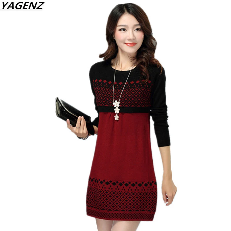 Autumn Winter Dress New Knit Pullover Sweater Ladies Sexy Short Dress Loose Plus Size Bottom Sweater Female Knitwear YAGENZ K625
Autumn Winter Dress New Knit Pullover Sweater Ladies Sexy Short Dress Loose Plus Size Bottom Sweater Female Knitwear YAGENZ K625