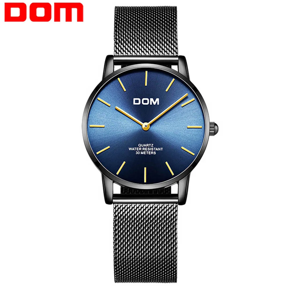 DOM Luxury Casual Ladies Watch Waterproof Black Steel Mesh Blue Quartz Watch Women Fashion Dress Watches Clock Relogio Feminino
DOM Luxury Casual Ladies Watch Waterproof Black Steel Mesh Blue Quartz Watch Women Fashion Dress Watches Clock Relogio Feminino