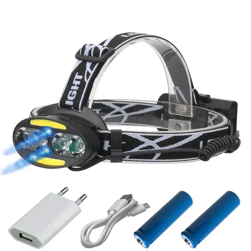 T6 High Lumen IR Sensor Led Headlamp USB head Lantern 18650 Recharge COB Head Torch 7 Mode for Fishing Head Powerful Flashlight
T6 High Lumen IR Sensor Led Headlamp USB head Lantern 18650 Recharge COB Head Torch 7 Mode for Fishing Head Powerful Flashlight