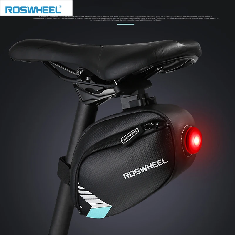 ROSWHEEL waterproof saddle bamtb bike bag bicycle rear saddle seat bag led light cycle bycicle pannier bags accessories 
ROSWHEEL waterproof saddle bamtb bike bag bicycle rear saddle seat bag led light cycle bycicle pannier bags accessories