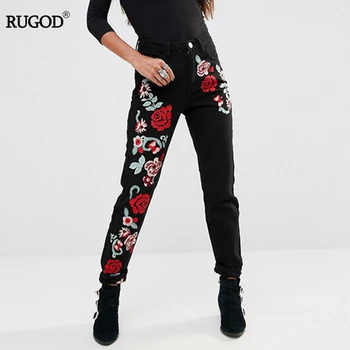 2017 New Slim Pencil Pants Vintage High Waist Jeans Flower Embroidery Womens Denim Pants Full Length Loose Cowboy Pants
2017 New Slim Pencil Pants Vintage High Waist Jeans Flower Embroidery Womens Denim Pants Full Length Loose Cowboy Pants