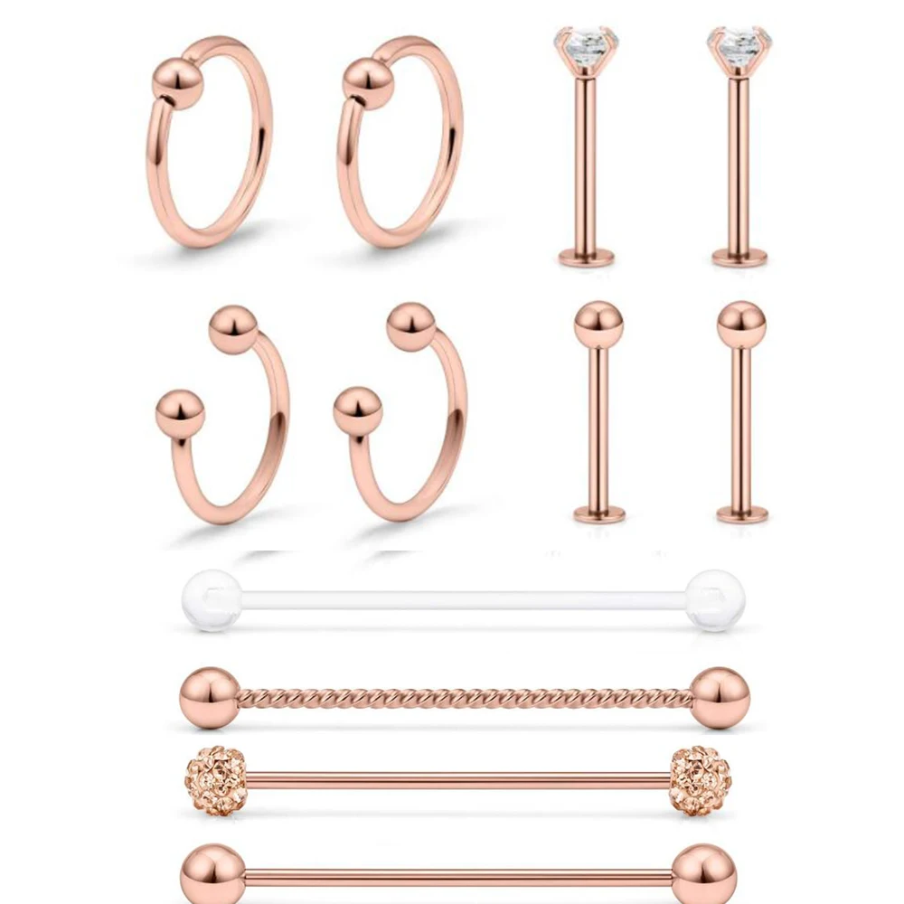 JUNLOWPY 1-10pcs Stainless Steel Industrial Barbell Piercing Cartilage Helix Tragus Earrings Nose Hoop Septum Rings Body jewelry
JUNLOWPY 1-10pcs Stainless Steel Industrial Barbell Piercing Cartilage Helix Tragus Earrings Nose Hoop Septum Rings Body jewelry