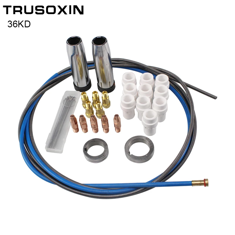 24pcs 36KD Binzel Torch/Gun Consumables Electrode and Shield Cups and Link Rod Tips Wire Feeder Wheel Wire Feed Tube Needles
24pcs 36KD Binzel Torch/Gun Consumables Electrode and Shield Cups and Link Rod Tips Wire Feeder Wheel Wire Feed Tube Needles