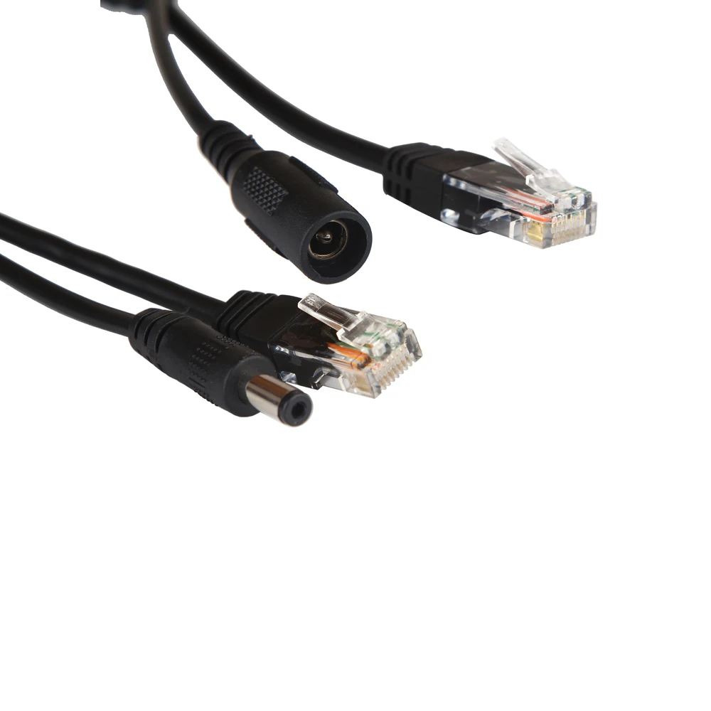 Кабель адаптер POE 20 шт. (10 пар) Пассивный кабель питания Ethernet PoE RJ45 инжектор