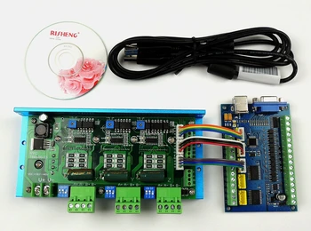 MACH3 USB CNC 5 Axis 100KHz Smooth Stepper Motion Control card breakout board+TB6600 3 Axis 4.5A Stepper Motor Driver board
MACH3 USB CNC 5 Axis 100KHz Smooth Stepper Motion Control card breakout board+TB6600 3 Axis 4.5A Stepper Motor Driver board