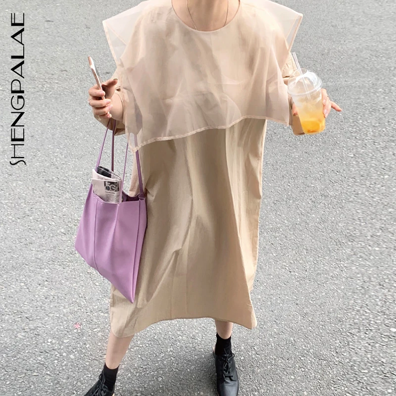 SHENGPALAE 2019 New Summer Spring Round Collar Split Joint Lace Dresses Loose Big Size Korean Chic Fashion Women Dress FQ171
SHENGPALAE 2019 New Summer Spring Round Collar Split Joint Lace Dresses Loose Big Size Korean Chic Fashion Women Dress FQ171