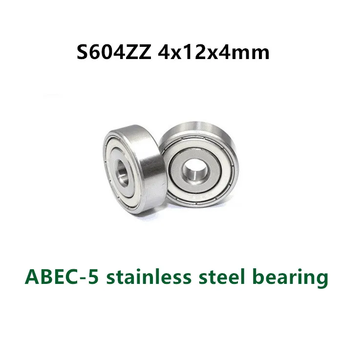5 X 604RS Carbon Steel Rubber Shielded Deep Groove Ball Bearings 4x12x4mm