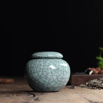 WIZAMONY New Top Grade Crackle Glaze Longquan Celadon Ceramics Eco-Friendly Tea Caddy Tea Canister Tea Porcelain Jar
WIZAMONY New Top Grade Crackle Glaze Longquan Celadon Ceramics Eco-Friendly Tea Caddy Tea Canister Tea Porcelain Jar