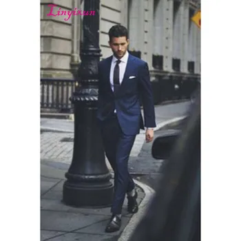 Linyixun Fashion navy Blue Mens Suits 2017 Elegant costume homme Men Suit Dinner Party Men Beach Wedding Dress
Linyixun Fashion navy Blue Mens Suits 2017 Elegant costume homme Men Suit Dinner Party Men Beach Wedding Dress