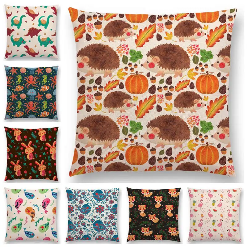 Hot Sale Cute Little Animals Sweet Spring Hedgehog Rabbit Bird Fox Flamingo Beautiful Floral Pattern Cushion Cover Pillow Case
Hot Sale Cute Little Animals Sweet Spring Hedgehog Rabbit Bird Fox Flamingo Beautiful Floral Pattern Cushion Cover Pillow Case