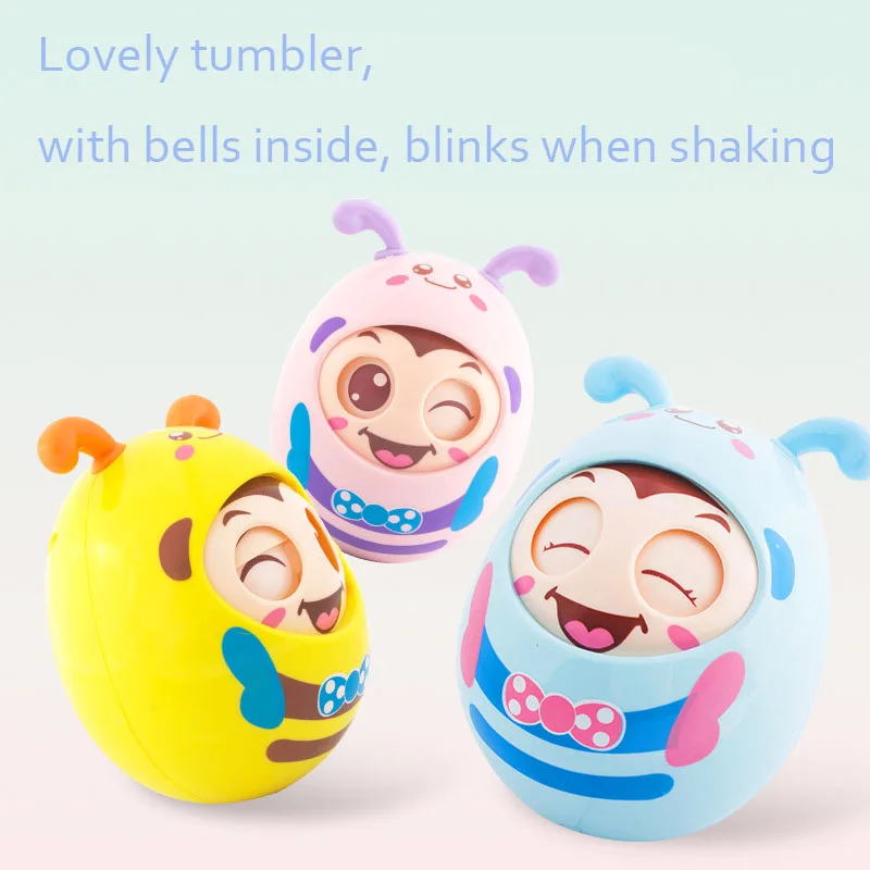 Baby Rattles Mobile Doll Bell Blink Eyes Tumbler Roly-poly Silicon Teethes Toy Fun For Newborns Gift Baby 0-12 Months Toys
Baby Rattles Mobile Doll Bell Blink Eyes Tumbler Roly-poly Silicon Teethes Toy Fun For Newborns Gift Baby 0-12 Months Toys