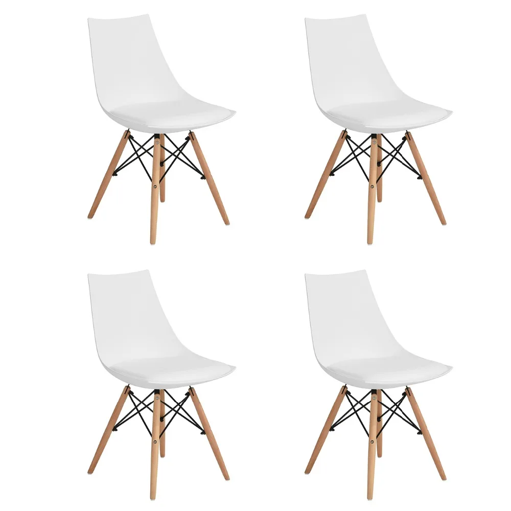 EGGREE 4PCS Simple Plastic Creative Coffee Retro Beech Wooden Legs Dining Chair DE Stock
EGGREE 4PCS Simple Plastic Creative Coffee Retro Beech Wooden Legs Dining Chair DE Stock