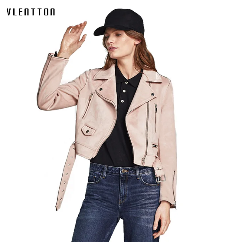 Women Autumn Soft Suede Leather Jacket 2018 New Women Fashion Solid Color Slim Short Zipper Women's Motorcycle Jacket
Women Autumn Soft Suede Leather Jacket 2018 New Women Fashion Solid Color Slim Short Zipper Women's Motorcycle Jacket
