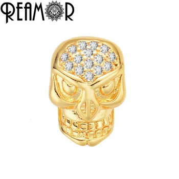 REAMOR Best Quality Skull Skeleton Head Copper Beads Micro Inlay Zircon Spacer Beads For DIY Bracelets Jewelry Making Wholesale
REAMOR Best Quality Skull Skeleton Head Copper Beads Micro Inlay Zircon Spacer Beads For DIY Bracelets Jewelry Making Wholesale
