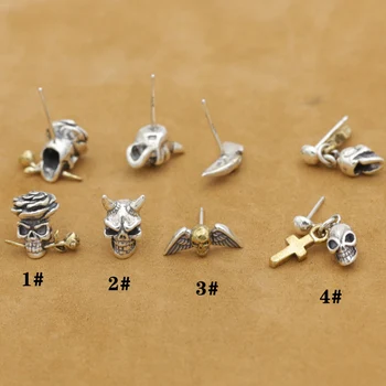 NEW! Vintage 925 Silver Skull Earrings Thai Silver Skeleton Man Earrings Real Silver Earrings Jewelry Gift
NEW! Vintage 925 Silver Skull Earrings Thai Silver Skeleton Man Earrings Real Silver Earrings Jewelry Gift